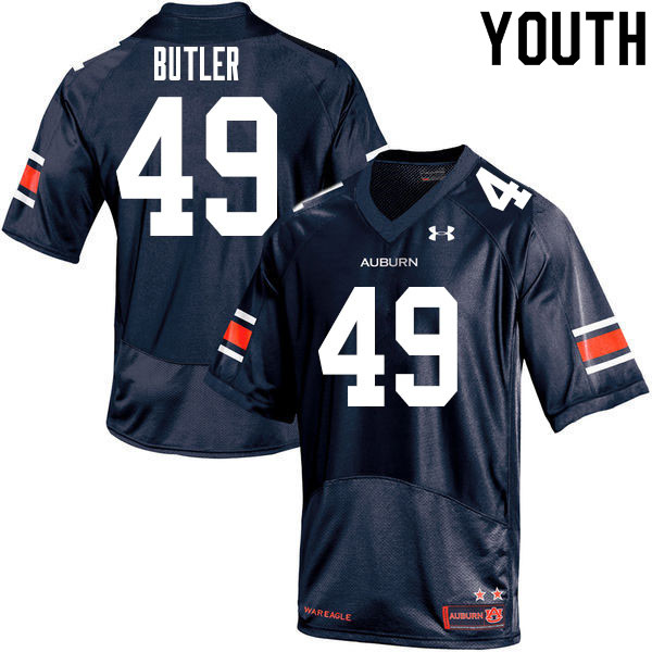Youth Auburn Tigers #49 Dre Butler Navy 2020 College Stitched Football Jersey